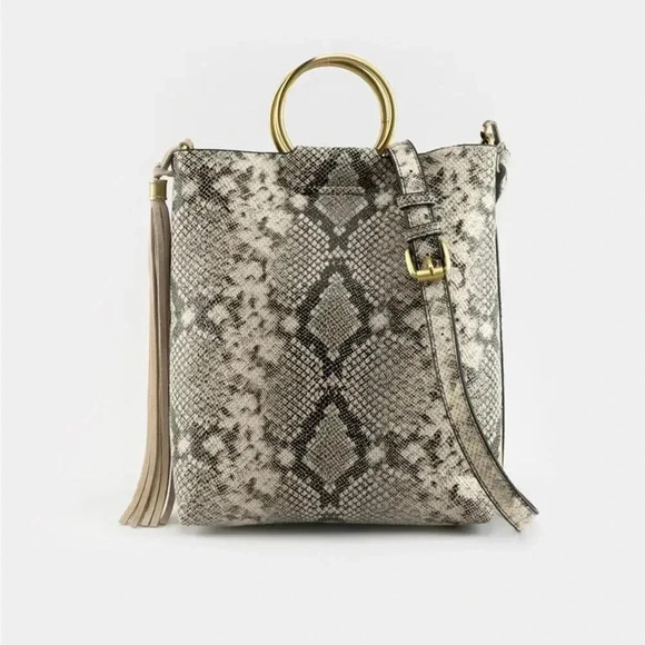 NWOT Street Level Nela Metal Ring Snake Print Crossbody/Satchel Bag - Picture 1 of 11